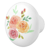 Waterverf Rozen Flowers Keramische Knop (Rechts)