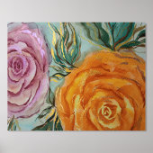 Waterverf Rozen Folie Folie Afdrukken (Voorkant)