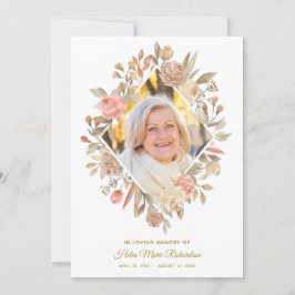 Waterverf Rozen Foto Sympathie Funeral Hartelijk d Bedankkaart