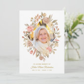 Waterverf Rozen Foto Sympathie Funeral Hartelijk d Bedankkaart (Staand voorkant)