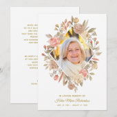 Waterverf Rozen Foto Sympathie Funeral Hartelijk d Bedankkaart (Voorkant / Achterkant)