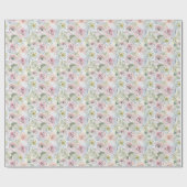 Waterverf rozen geel cadeaupapier (Vlak)