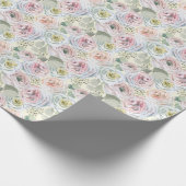 Waterverf rozen geel cadeaupapier (Hoek)