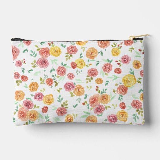 Waterverf Rozen Gepersonaliseerde reizen Etui (Achterkant)