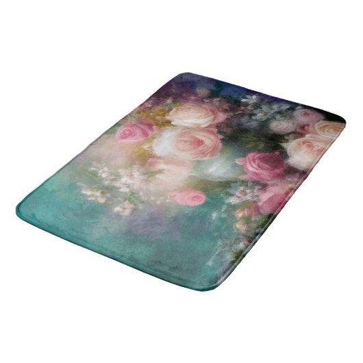  Waterverf Rozen geschilderd in alle kleuren Badmat (Gekanteld)