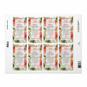 Waterverf Rozen Gezichtsreiniger Ingrediëntenlabel Etiket (Full Sheet)