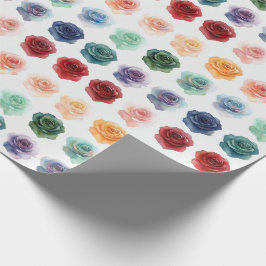 Waterverf Rozen Gift Wrap – Tijdloze Elegantie Cadeaupapier