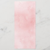 Waterverf Rozen Girl Baptism Custom Event Menu (Achterkant)