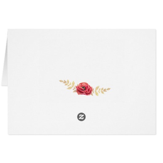 Waterverf Rozen & glitter Dank u opmerkingen (Achterkant Horizontaal)