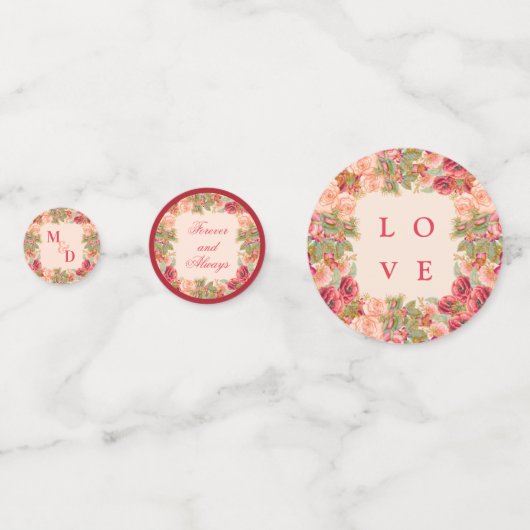 Waterverf Rozen & Glitter-opvangtabel Confetti (Voorkanten)