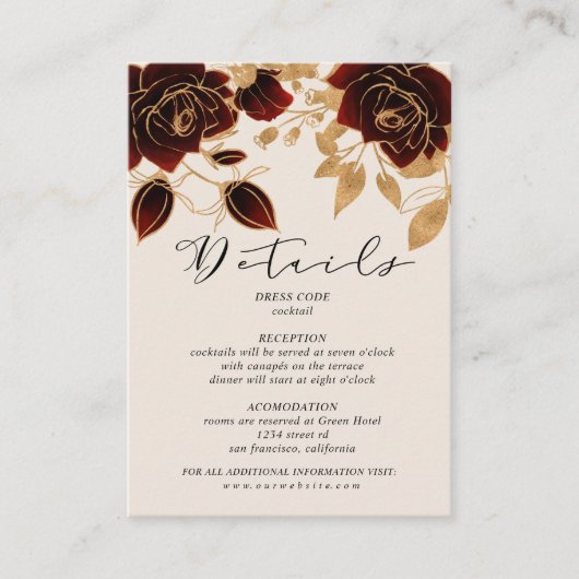 Waterverf Rozen Gold Details Behuizing Kaart (Voorkant)