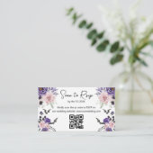 waterverf rozen Halloween RSVP QR Code Wedding Informatiekaartje (Staand voorkant)