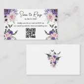 waterverf rozen Halloween RSVP QR Code Wedding Informatiekaartje (Voorkant / Achterkant)