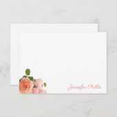 Waterverf Rozen handgeschreven Sjabloon tekst scri (Voorkant / Achterkant)