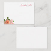 Waterverf Rozen Handgeschreven tekst Sjabloon Eleg (Voorkant / Achterkant)