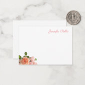 Waterverf Rozen Handgeschreven tekst Sjabloon Eleg (Voorkant / Achterkant in situ)