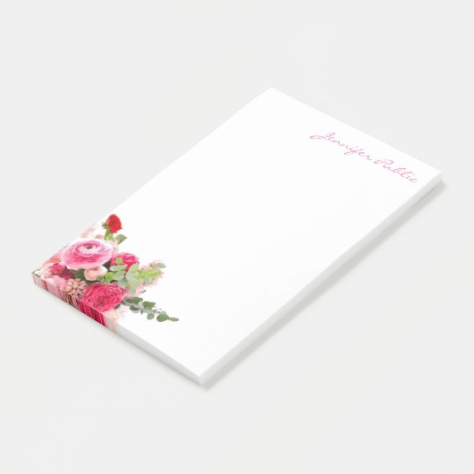 Waterverf Rozen handschrift Moderne Sjabloon Post-it® Notes (Schuin)