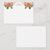 Waterverf Rozen Handschrift Sjabloon Floral (Voorkant / Achterkant)