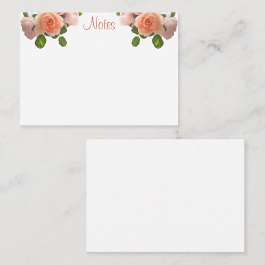 Waterverf Rozen Handschrift Sjabloon Floral (Voorkant / Achterkant)