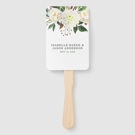 Waterverf Rozen Handwaaier (Voorkant)