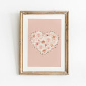 Waterverf Rozen Hart Poster