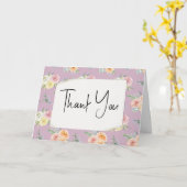 Waterverf Rozen Hartelijk dank Kaart (Gele Bloem)