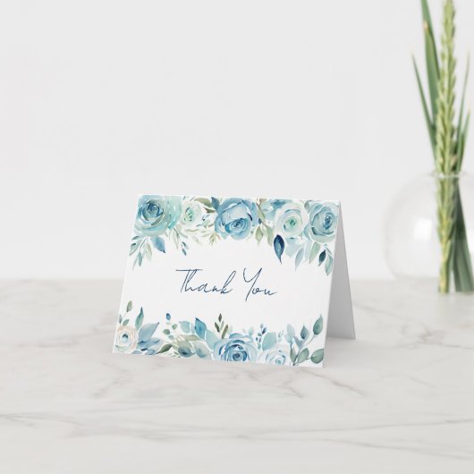 Waterverf Rozen Hartelijk dank Kaart (Voorkant)