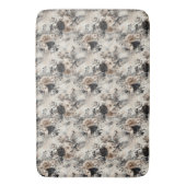 Waterverf Rozen in Beige, Zwart, Cream Badmat (Voorkant Verticaal)