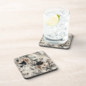  Waterverf Rozen in Beige, Zwart, Cream Bier Onderzetter (Rechterzijde)