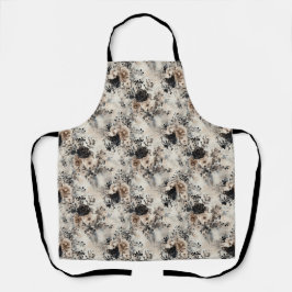  Waterverf Rozen in Beige, Zwart, Cream Schort