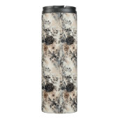  Waterverf Rozen in Beige, Zwart, Cream Thermosbeker (Achterkant)