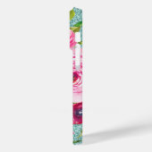 Waterverf Rozen in roze Cream Aqua Glitter Case-Mate iPhone Case (Achterkant / Links)