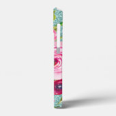 Waterverf Rozen in roze Cream Aqua Glitter Case-Mate iPhone Case (Achterkant / Links)
