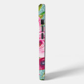 Waterverf Rozen in roze Cream Aqua Glitter Case-Mate iPhone Case (Achterkant / Links)
