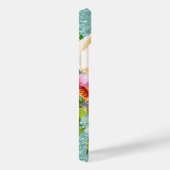 Waterverf Rozen in roze Cream Aqua Glitter Case-Mate iPhone Case (Achterkant / Rechts)
