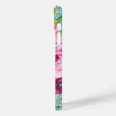 Waterverf Rozen in roze Cream Aqua Glitter Case-Mate iPhone Case (Achterkant / Links)