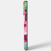 Waterverf Rozen in roze Cream Aqua Glitter Case-Mate iPhone Case (Achterkant / Links)