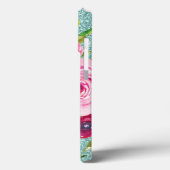 Waterverf Rozen in roze Cream Aqua Glitter Case-Mate iPhone Case (Achterkant / Links)