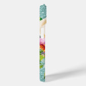 Waterverf Rozen in roze Cream Aqua Glitter Case-Mate iPhone Case (Achterkant / Rechts)
