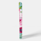 Waterverf Rozen in roze Cream Aqua Glitter Case-Mate iPhone Case (Achterkant / Links)