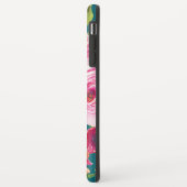 Waterverf Rozen in roze en crème op Blauwgroen Case-Mate iPhone Case (Achterkant/links)