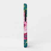 Waterverf Rozen in roze en crème op Blauwgroen Case-Mate iPhone Case (Achterkant/links)