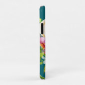 Waterverf Rozen in roze en crème op Blauwgroen Case-Mate iPhone Case (Achterkant/rechts)