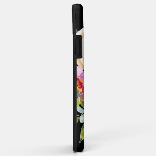 Waterverf Rozen in roze en crème op zwart Case-Mate iPhone Case (Achterkant/rechts)