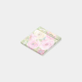 Waterverf Rozen in roze en crème Post-it® Notes (Schuin)