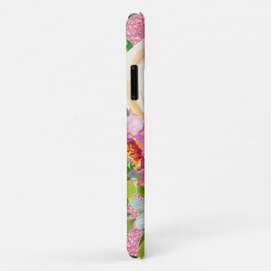 Waterverf Rozen in roze en roomroze glitter Case-Mate iPhone Case (Achterkant/rechts)