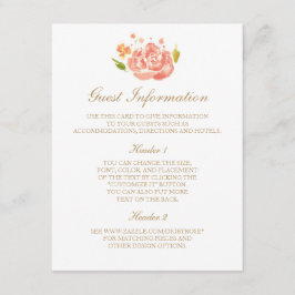 Waterverf Rozen Informatiekaart Informatiekaartje