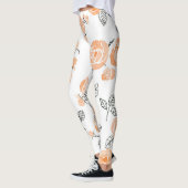 Waterverf Rozen: inkt witte achtergrond Leggings (Links)