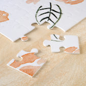 Waterverf Rozen: inkt witte achtergrond Legpuzzel (Zijkant)