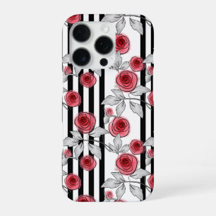 Waterverf rozen iPhone 16 pro hoesje